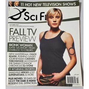 Sci Fi Magazine October 2007 Issue Fall TV Preview Bionic Woman, Chuck, Reaper